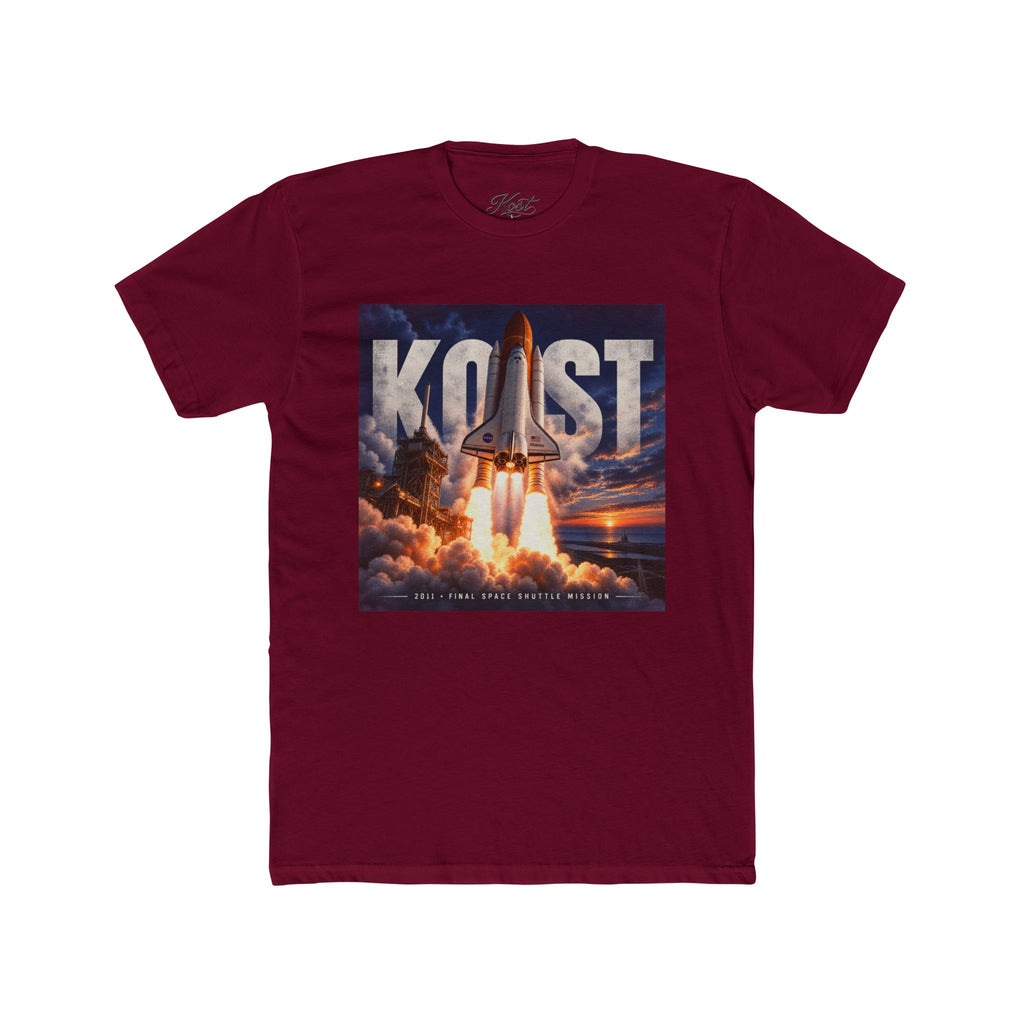 Space Shuttle Launch Graphic Tee — 'KOST' Retro Rocket Crew Shirt
