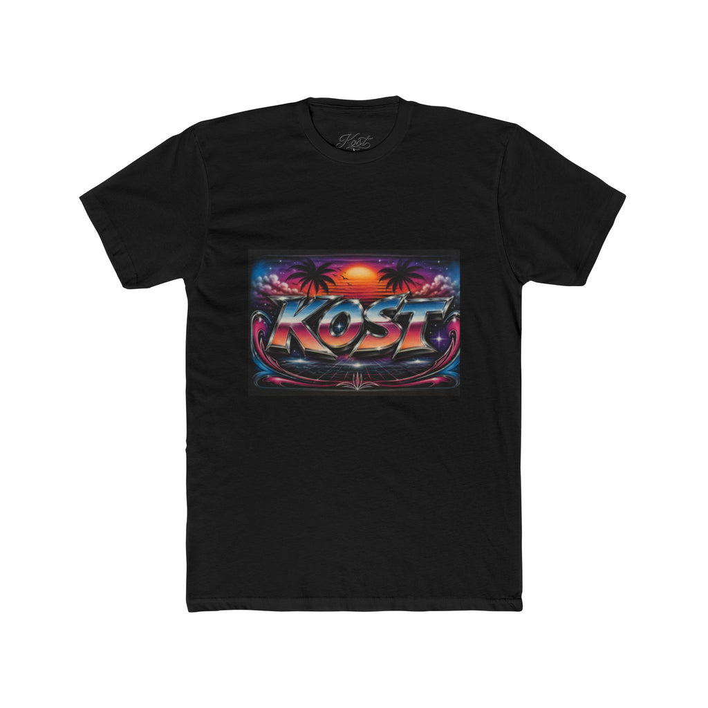 KOST Retro Sunset Tee — 80s Vaporwave Beach Graphic T-Shirt