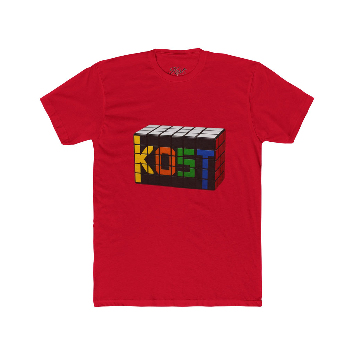 Rubik-Inspired 'KOST' Cube Tee — Retro Puzzle Gamer T-Shirt