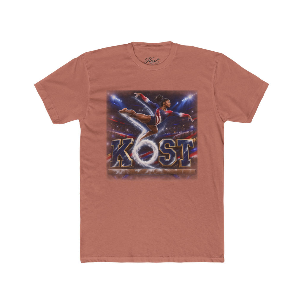 Surfing Skateboarder Graphic Tee — "KOST" Retro Skate Skatepark Shirt