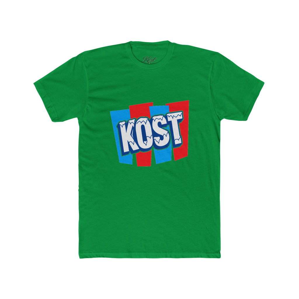 Kost Retro Logo T-Shirt — Red & Blue Graphic Crew Tee