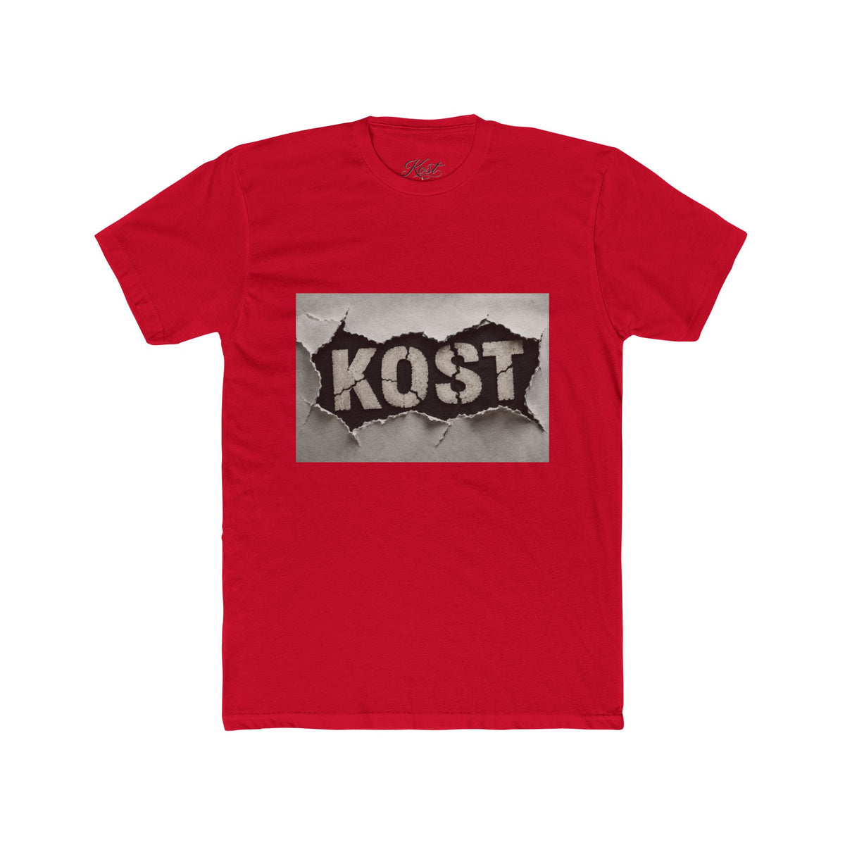 KOST Graphic T-Shirt – Distressed Black and White Streetwear Tee