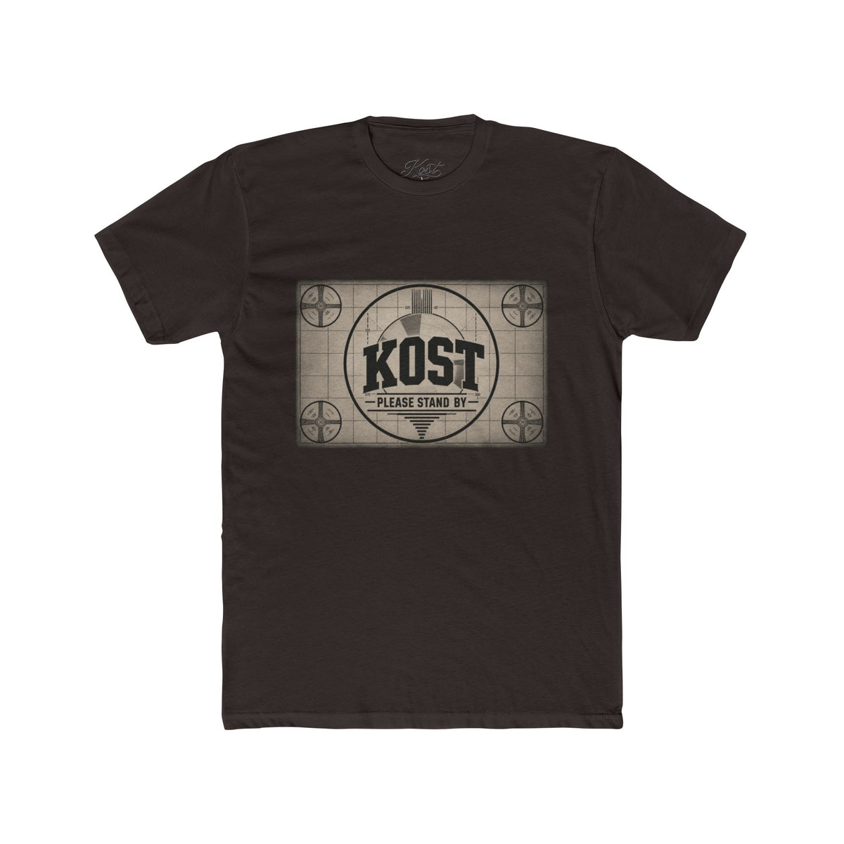 KOST Vintage Test Pattern Tee — "Please Stand By" Retro TV Graphic Shirt