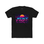 Retro Sunset "ROST" Graphic Tee — 80s Vaporwave Palm Beach T-Shirt