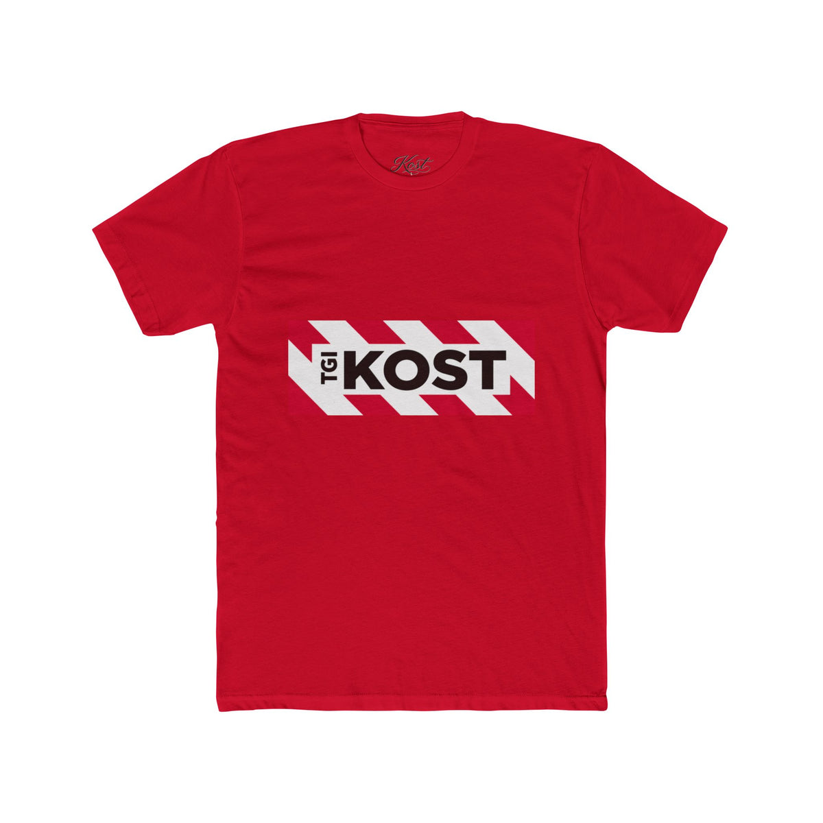 Crew Tee — Bold "The KOST" Stripe Logo Shirt