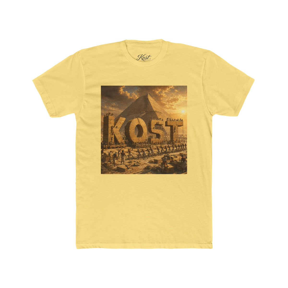 Egyptian Pyramid Graphic Tee - 'KOST' Vintage Desert Scene