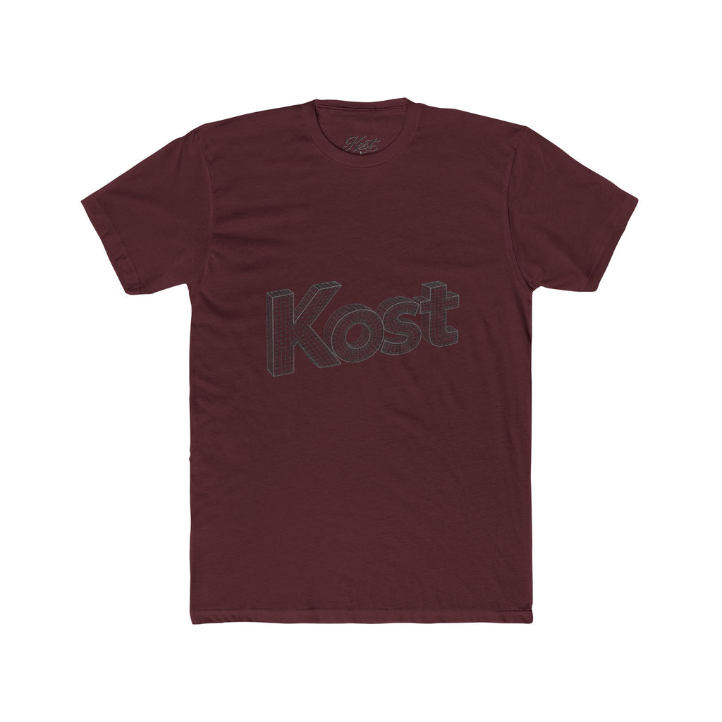 Kost 3D Script Tee — Vintage Wireframe Logo T-Shirt