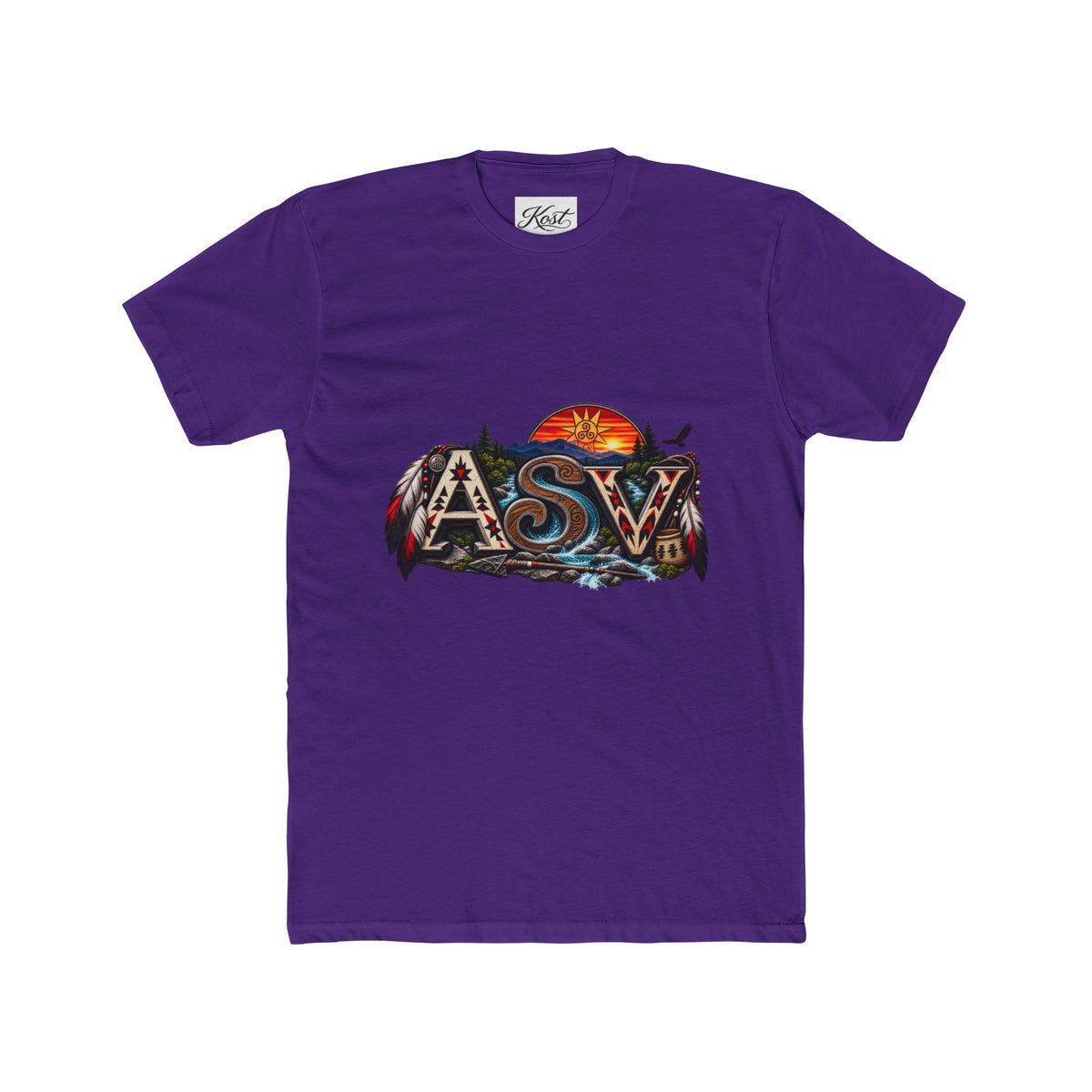 ASV Vintage Sunset Graphic Tee — Retro Nature Adventure Shirt