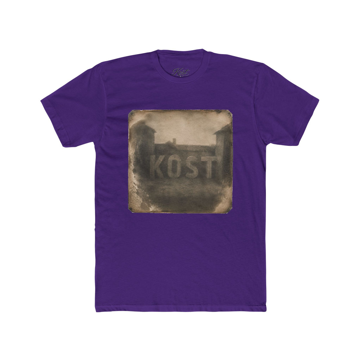 Vintage Photo Tee — 'KOST' Sepia Building Graphic
