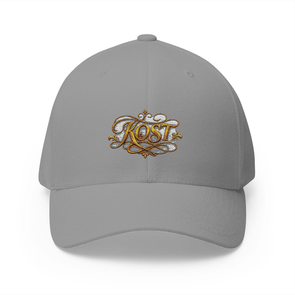 Embroidered 'Kost' Baroque Gold Logo Cap — Structured Closed-Back Hat