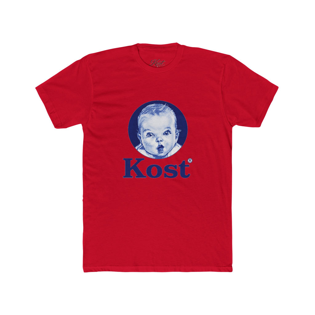 Retro Baby Face Tee — "Kost" Vintage Logo Cotton T-Shirt