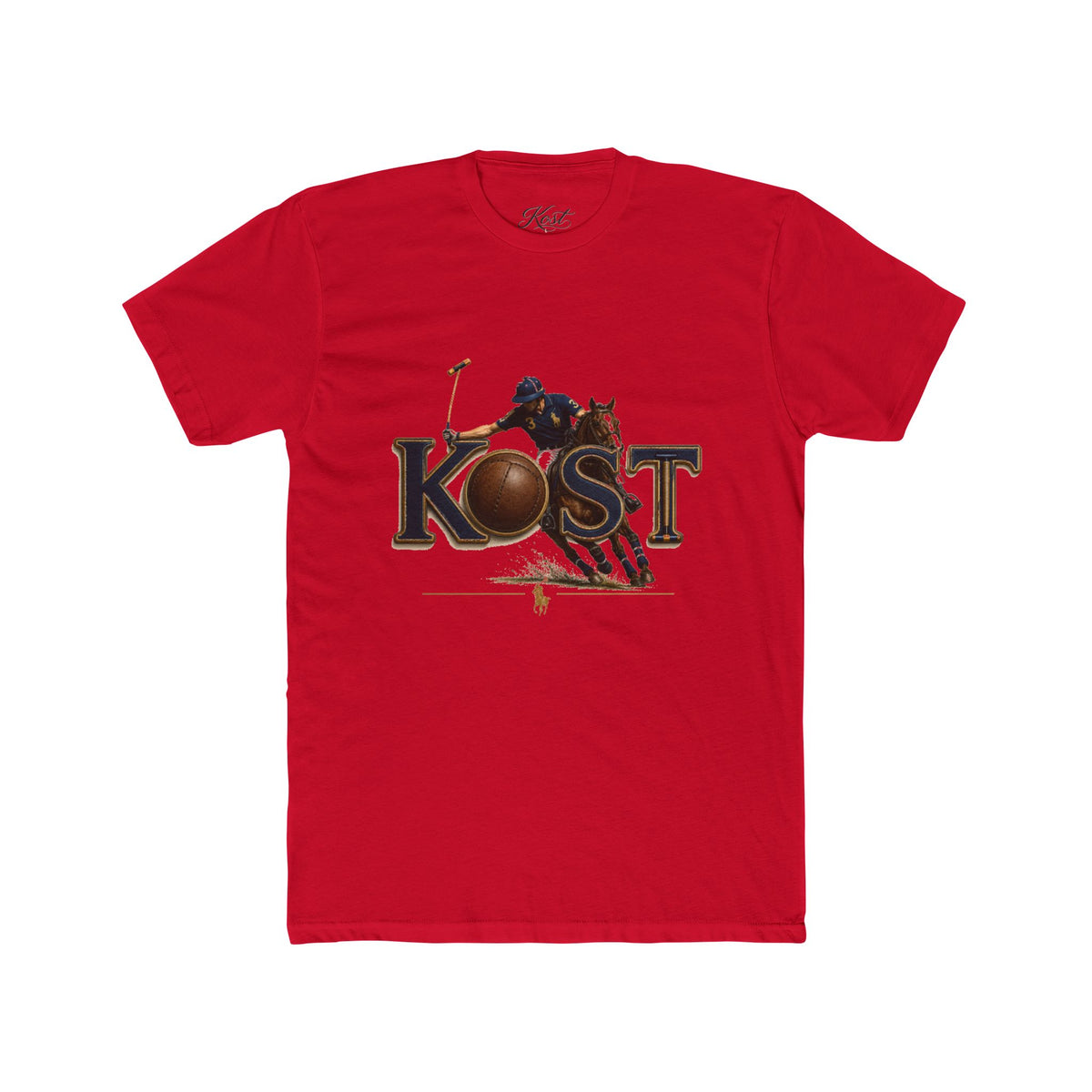 Polo Player 'KOST' Graphic Tee — Vintage Equestrian Polo Shirt