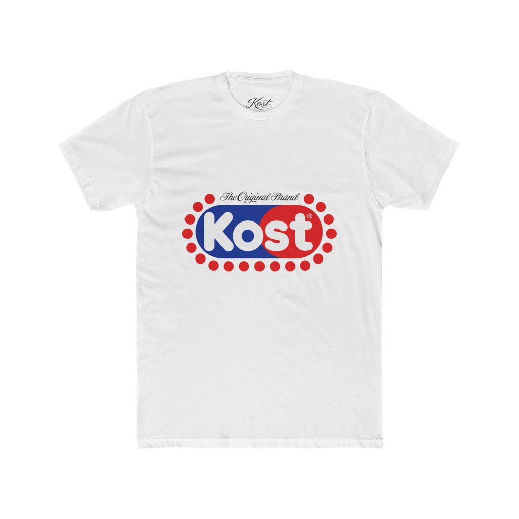 Kost Logo Tee — Retro Red & Blue Graphic T-Shirt