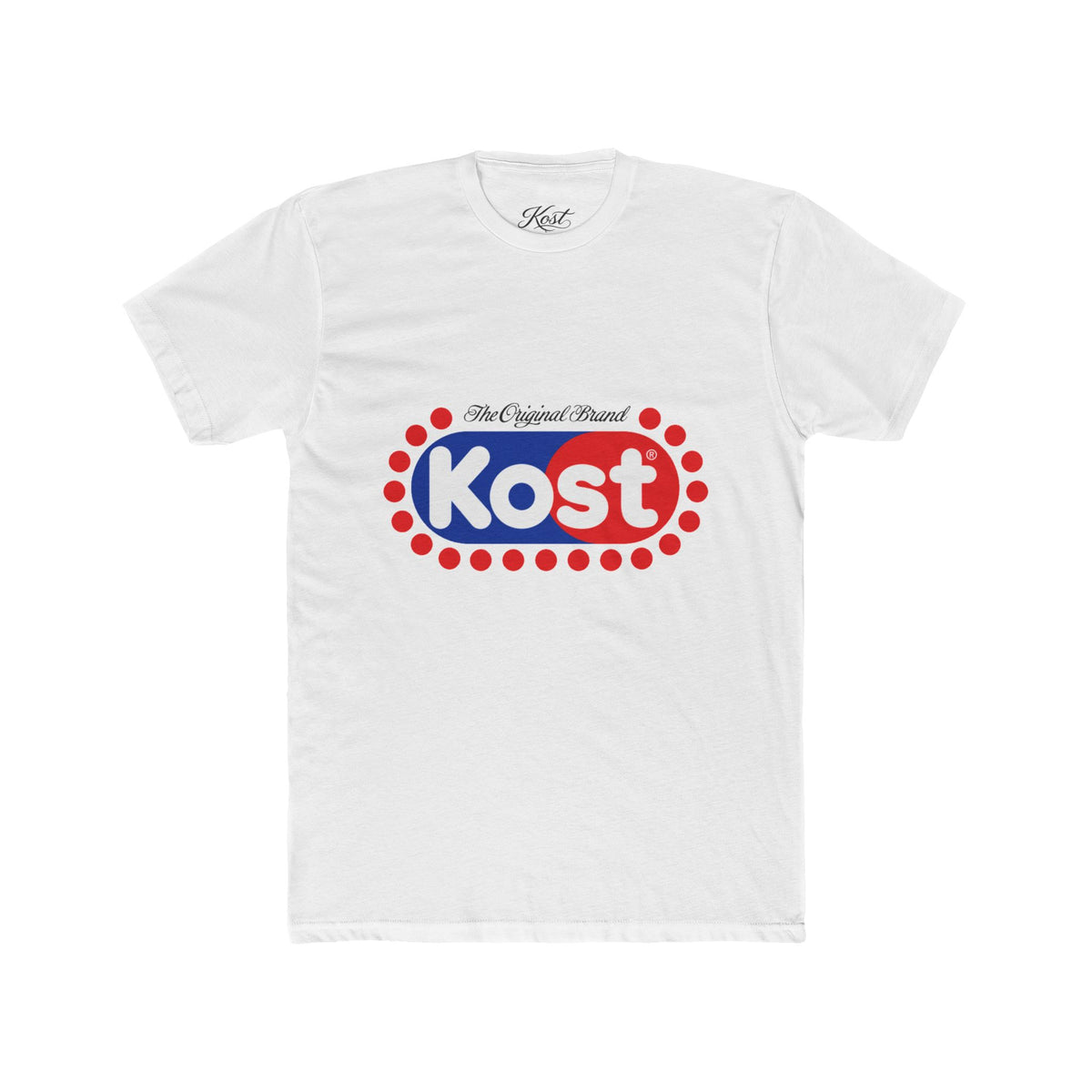 Kost Logo Tee — Retro Red & Blue Graphic T-Shirt