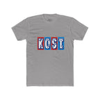 Kost Retro Block Letter Tee — Vintage Red & Blue Graphic T-Shirt