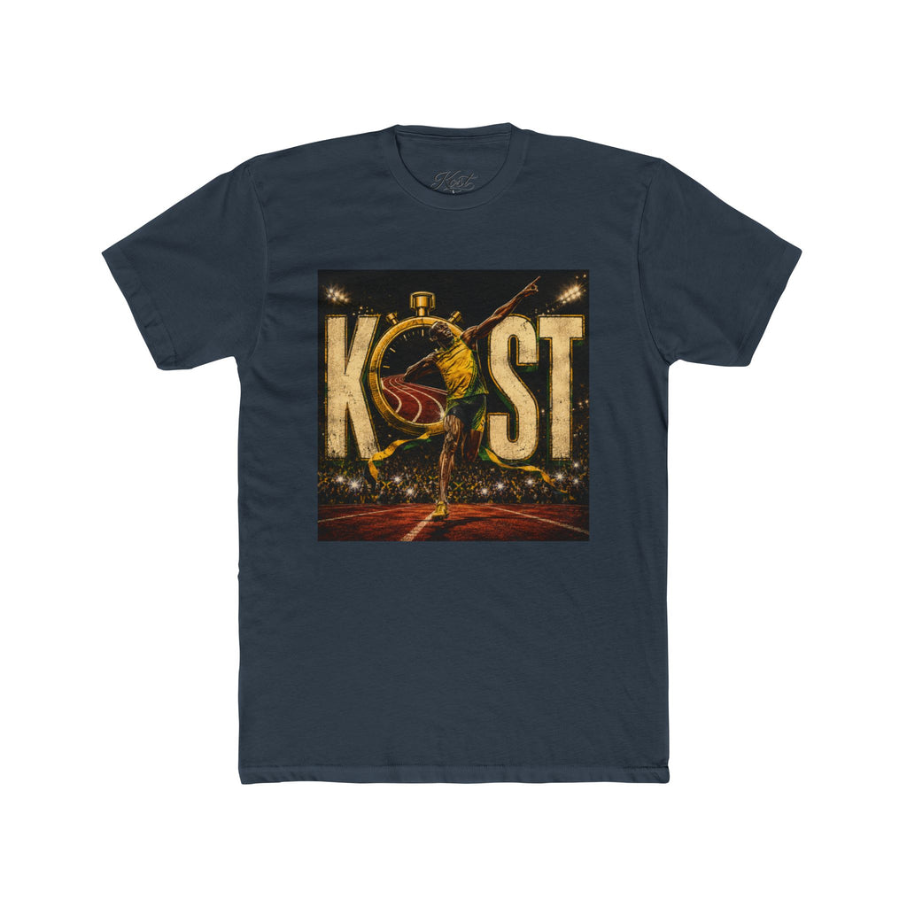 KOST Track Runner Graphic Tee — 'KOST' Stopwatch Running Design