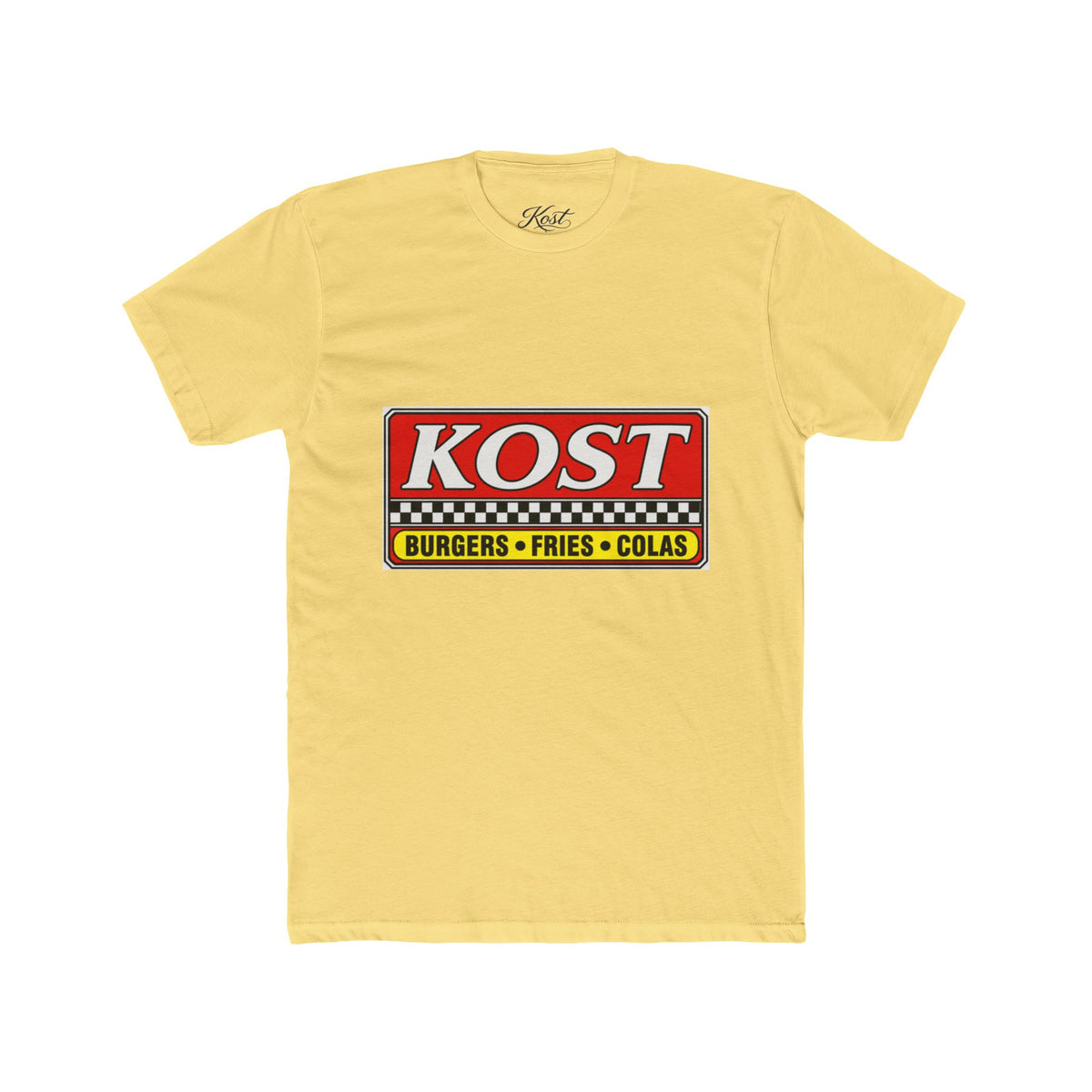 KOST Burgers • Fries • Colas Tee — Retro Diner Logo T-Shirt
