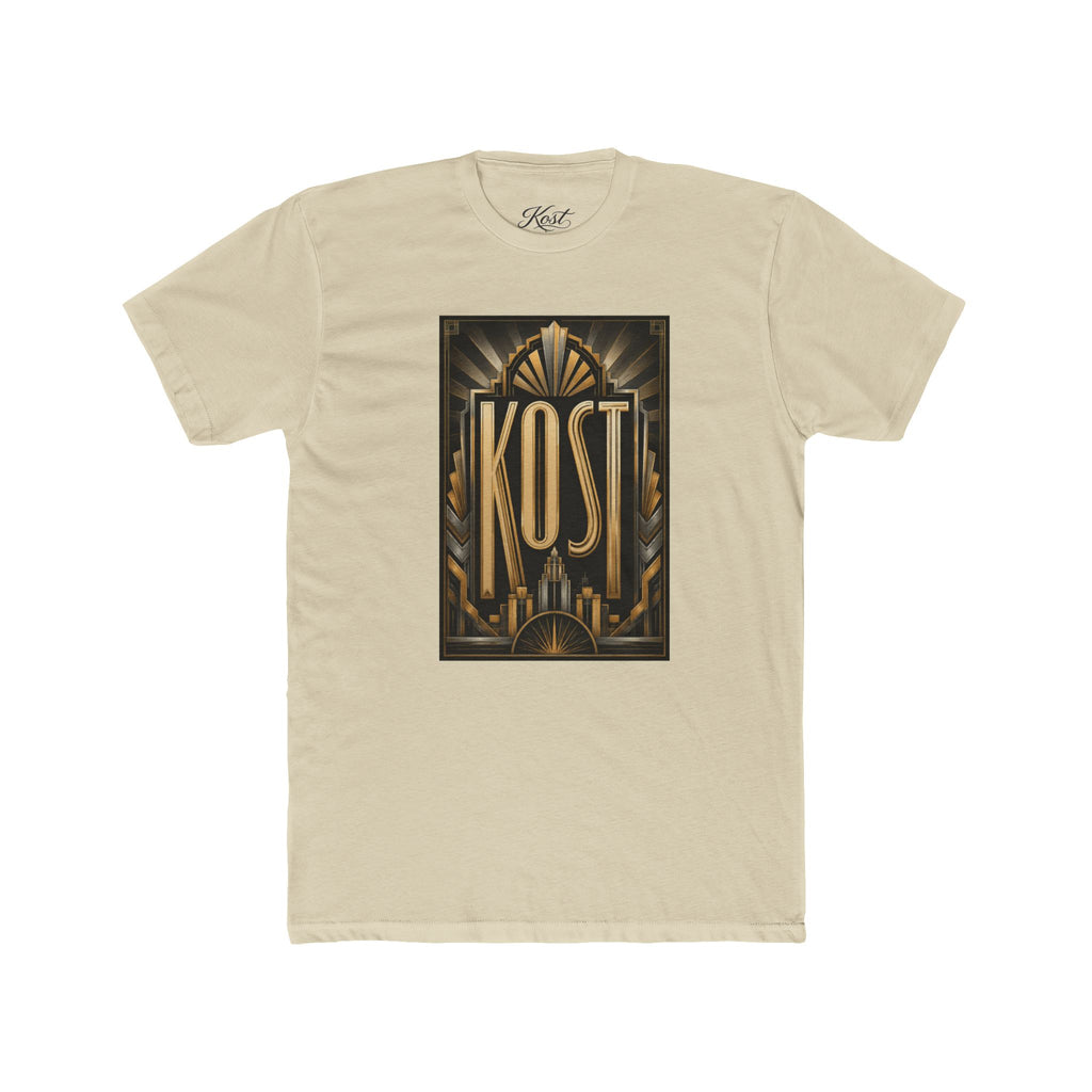 KOST Art Deco Graphic Tee — Vintage Gold Logo T-Shirt