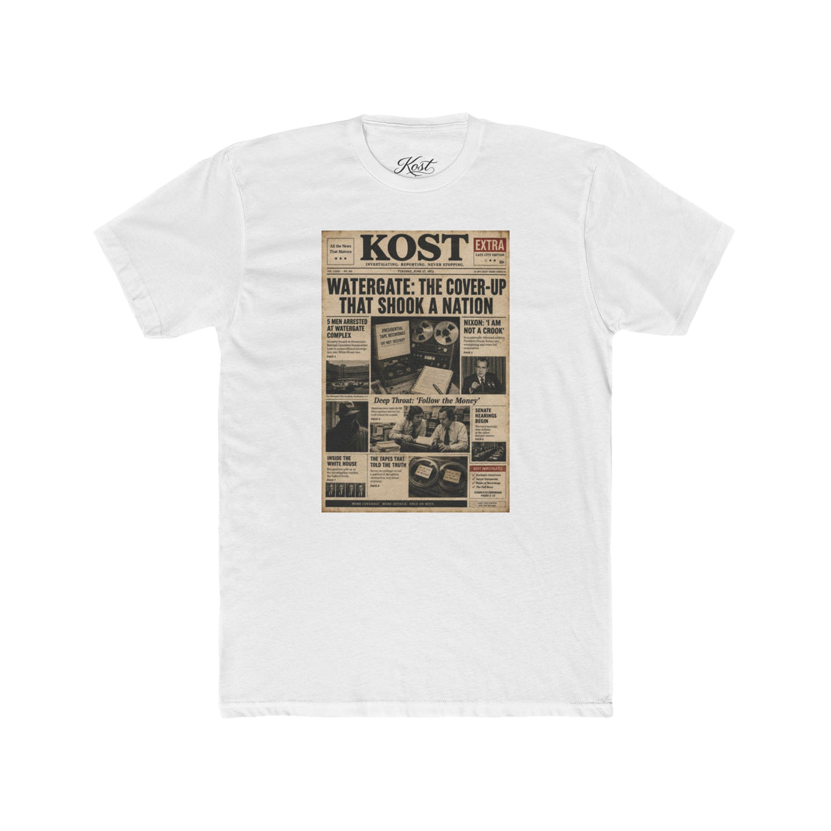 Watergate Front Page T‑Shirt — Vintage Newspaper Graphic Tee