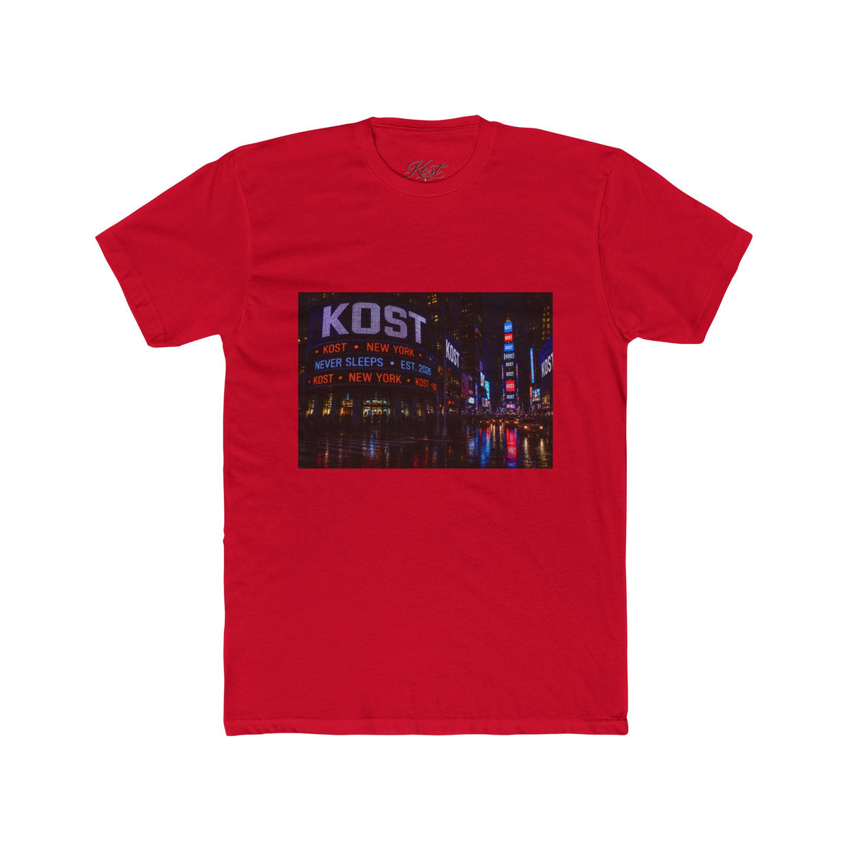 KOST Neon City Crew Tee — Retro Nightscape Graphic T‑Shirt