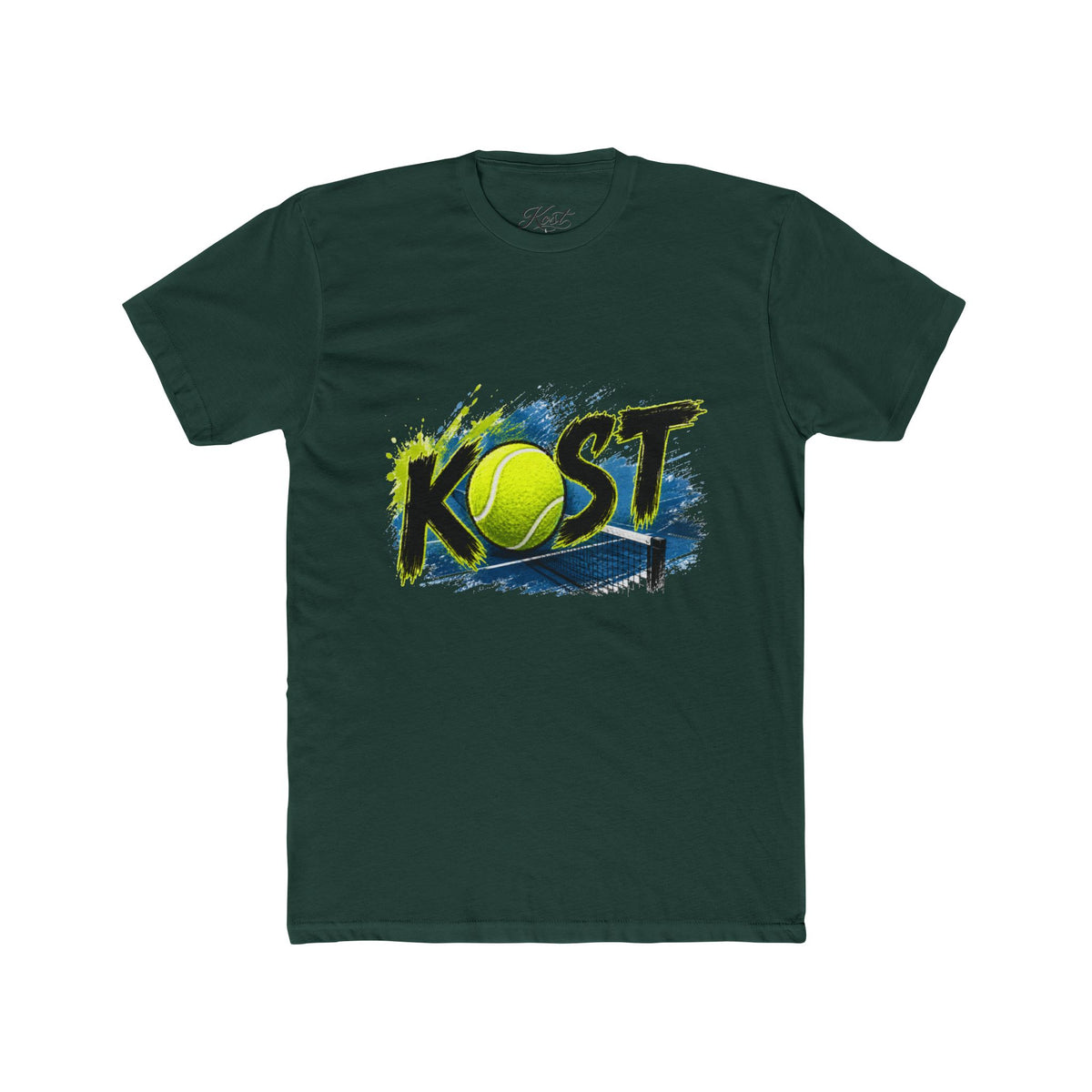 KOST Tennis Logo T‑Shirt — Vintage Brushstroke Tennis Graphic Tee