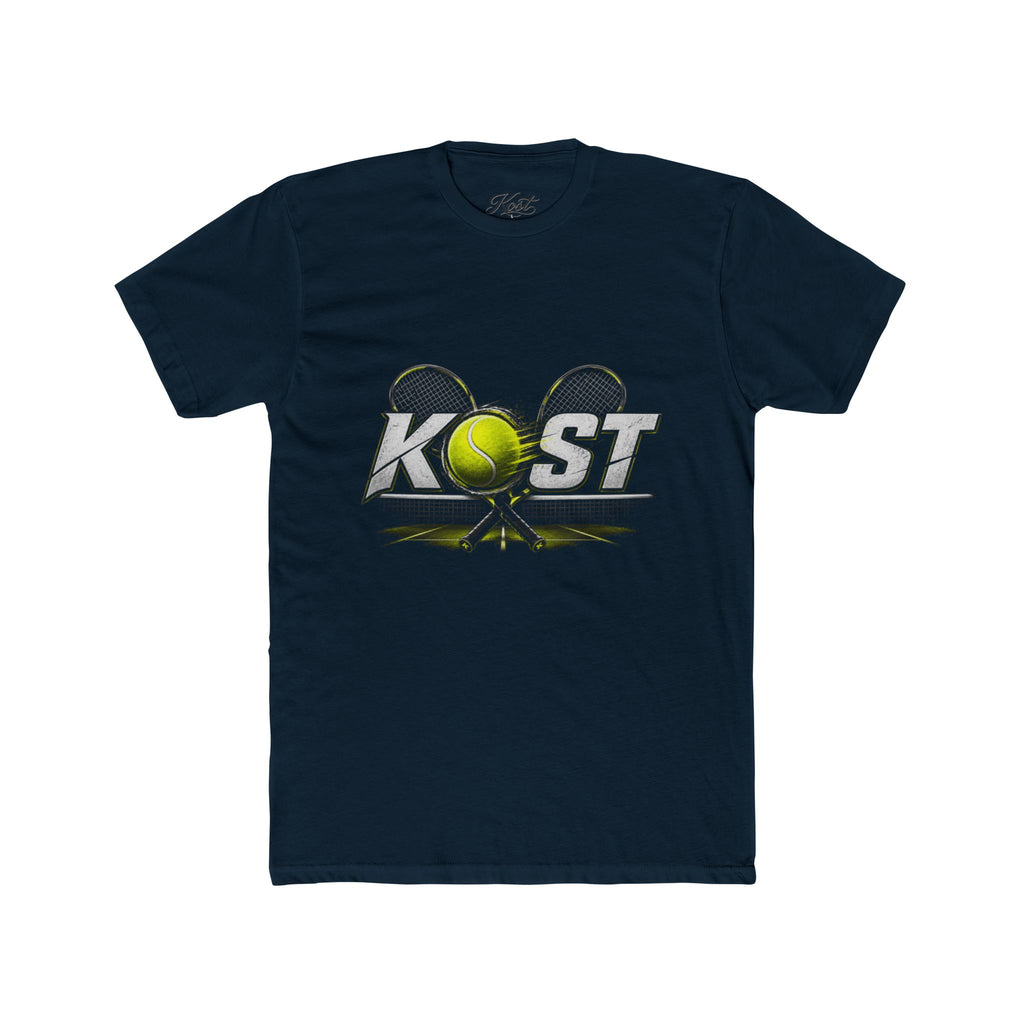 Tennis A-List Crew Tee — Retro Tennis Ball & Racket Graphic