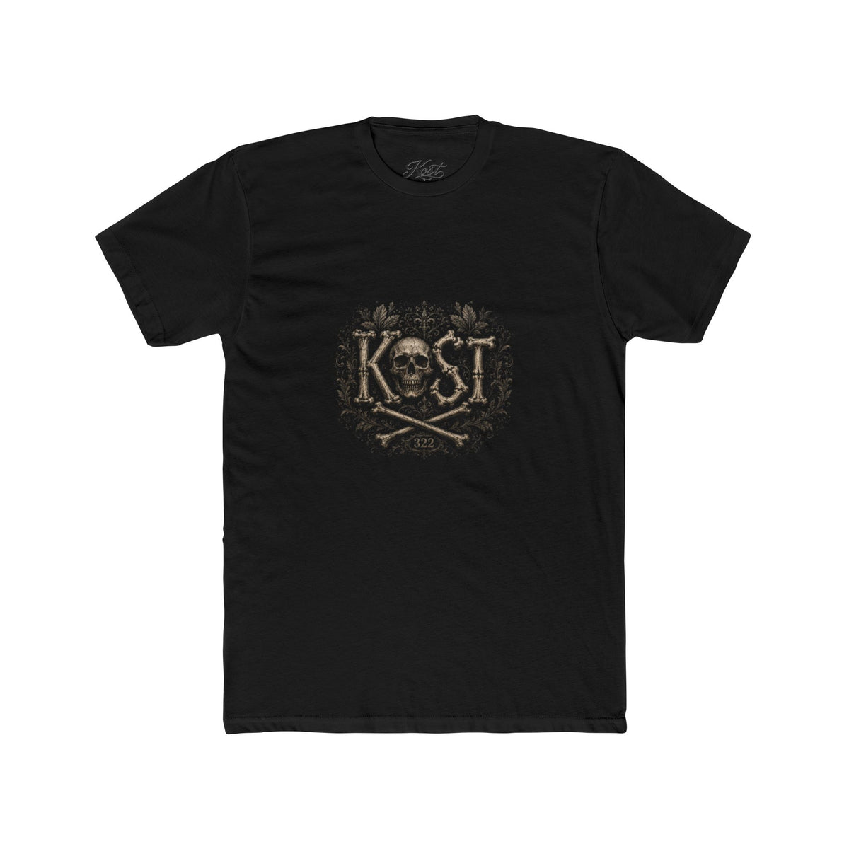 Skull & Crossbones Floral Crew Tee - KOST Vintage Graphic T-Shirt
