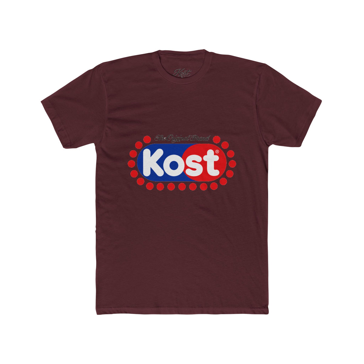 Kost Logo Tee — Retro Red & Blue Graphic T-Shirt