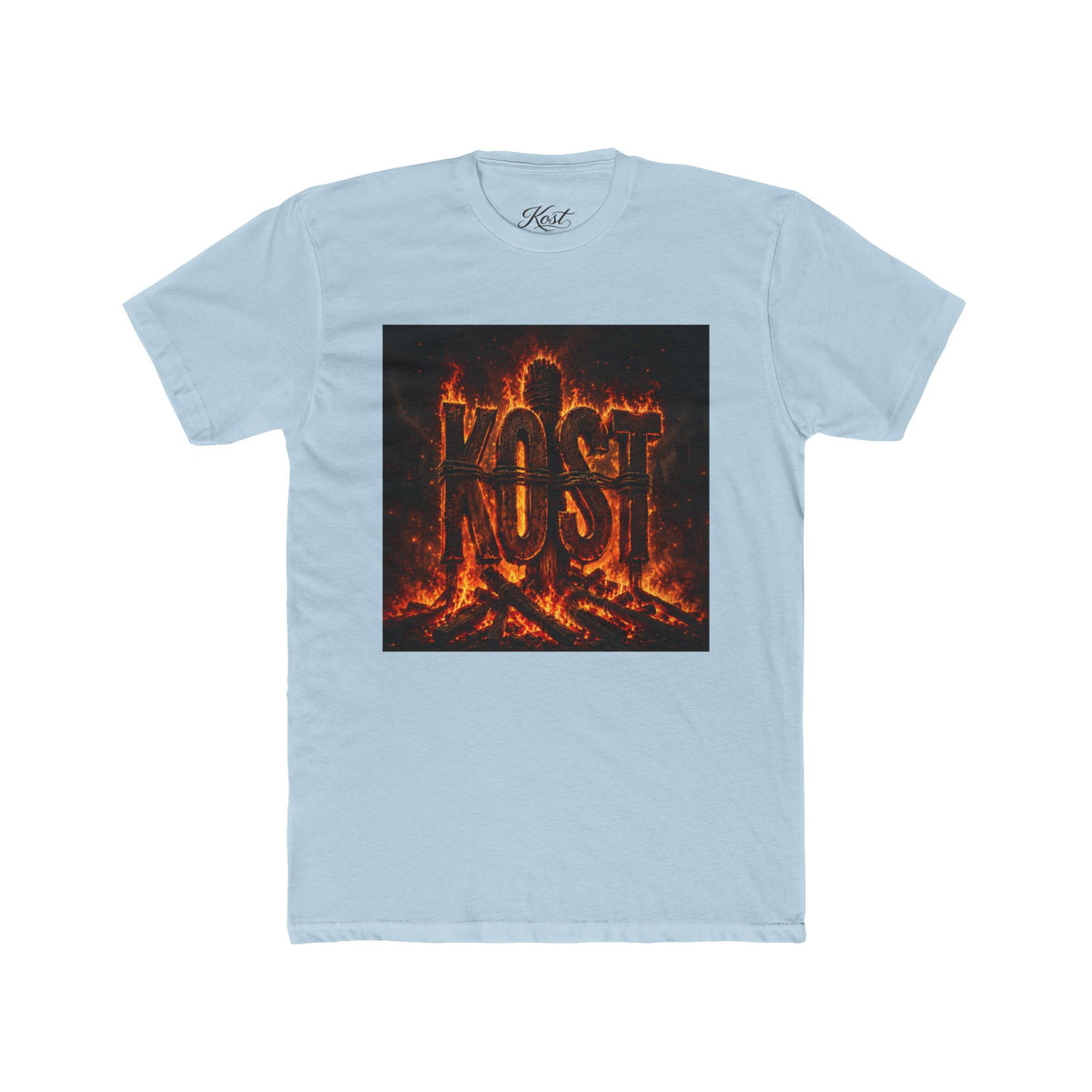 Crew Tee — 'KOST' Flaming Logo Graphic T-Shirt