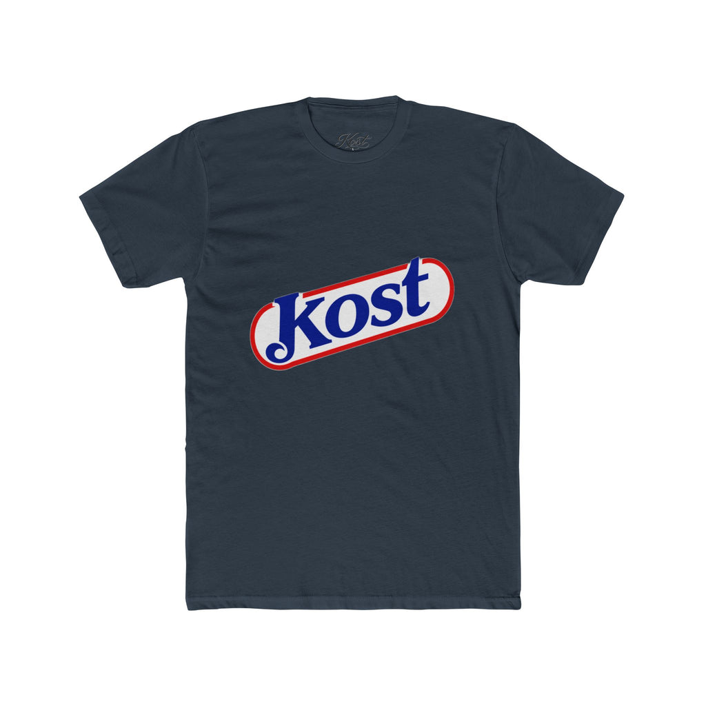 Kost Logo Tee — Retro Red & Blue Script T‑Shirt