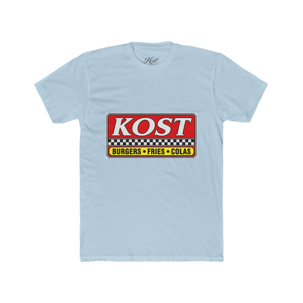 KOST Burgers • Fries • Colas Tee — Retro Diner Logo T-Shirt
