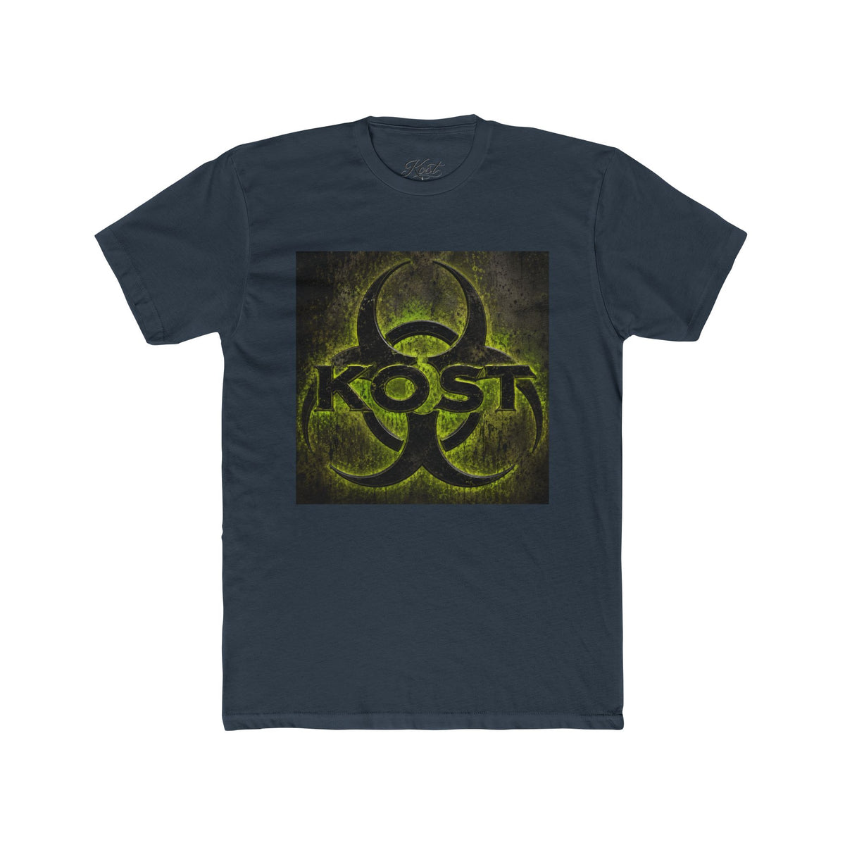 Biohazard KOST Graphic Tee — Distressed Neon Toxic Logo T-Shirt