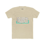 KOSI Retro Outline Logo Tee — White Cotton Crew T-Shirt