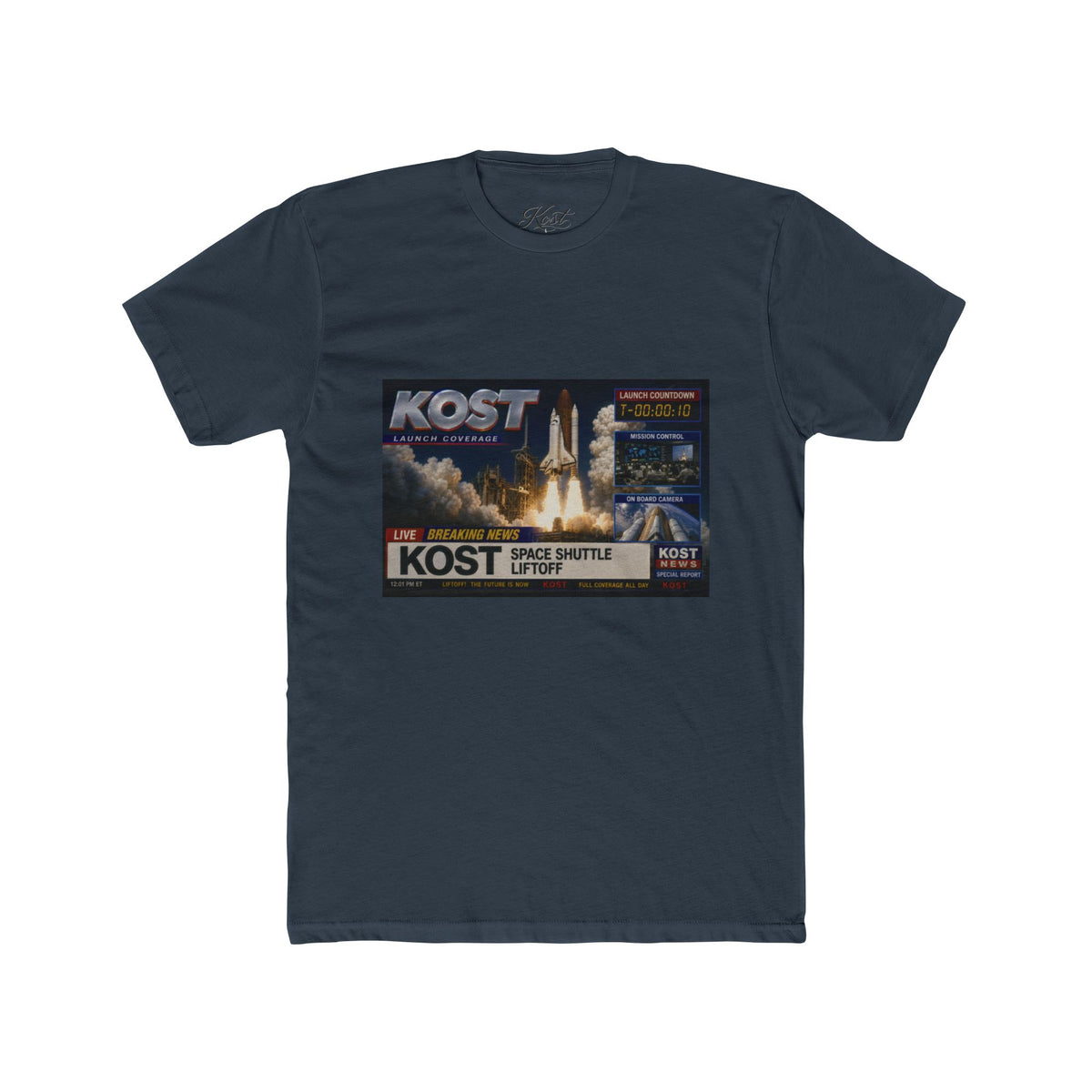 KOST Space Shuttle Launch Graphic Tee – Retro Rocket Sci‑Fi T-Shirt