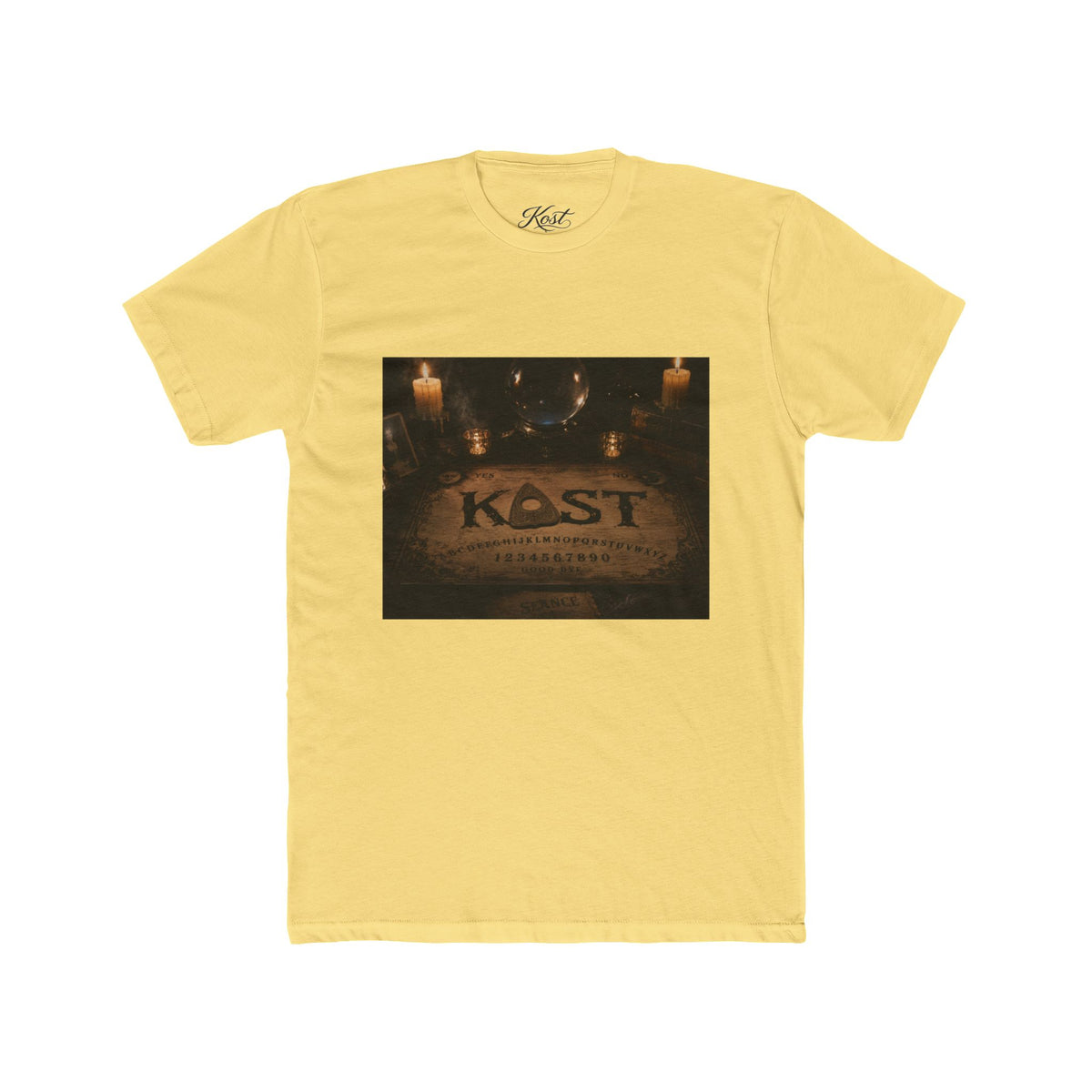 K-est Ouija Board T‑Shirt — Vintage Candlelit Spirit Board Tee