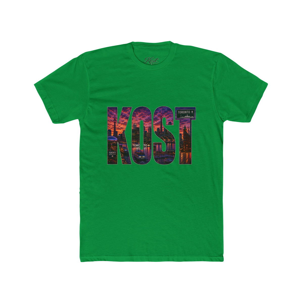 KOST Cityscape Logo Tee — Sunset Skyline Graphic T-Shirt