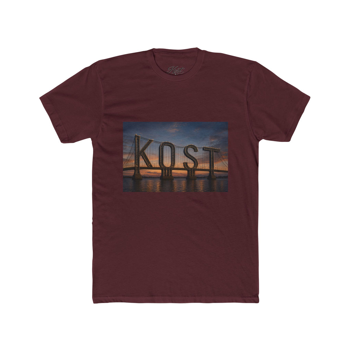Kost Bridge Sunset Tee — Scenic Photo Graphic T-Shirt