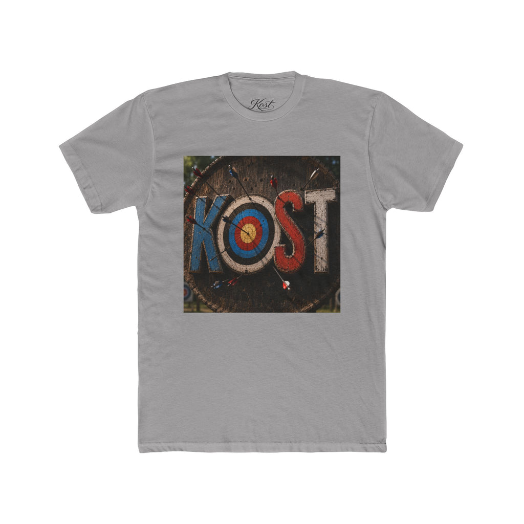 KOST Target Logo T‑Shirt — Retro Archery Bullseye Graphic Tee