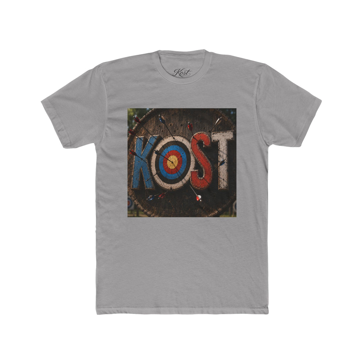 KOST Target Logo T‑Shirt — Retro Archery Bullseye Graphic Tee