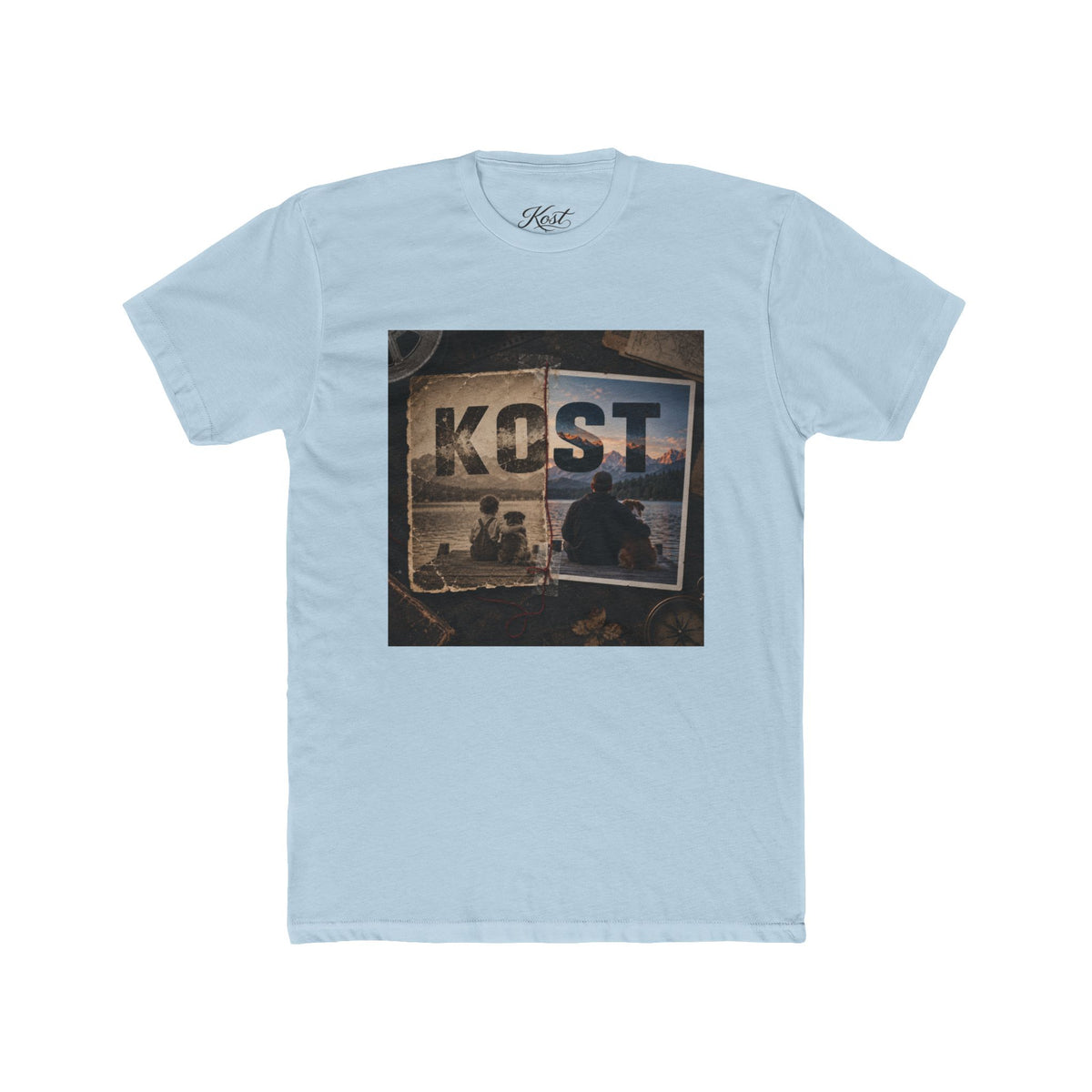 KOST Vintage Collage Tee — Retro Roadtrip Graphic T-Shirt