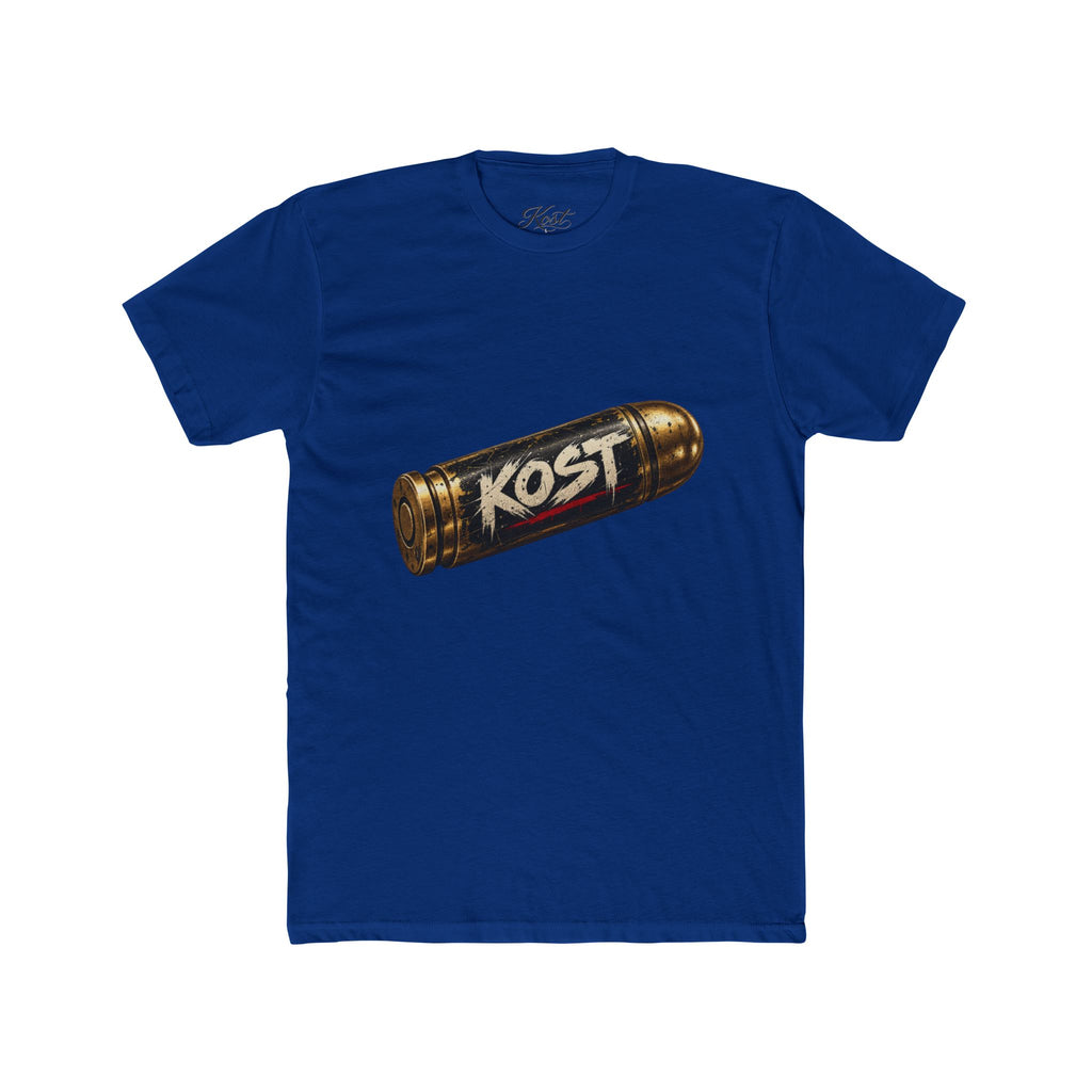 Bullet Logo T‑Shirt — "KOST" Vintage Brass Bullet Graphic