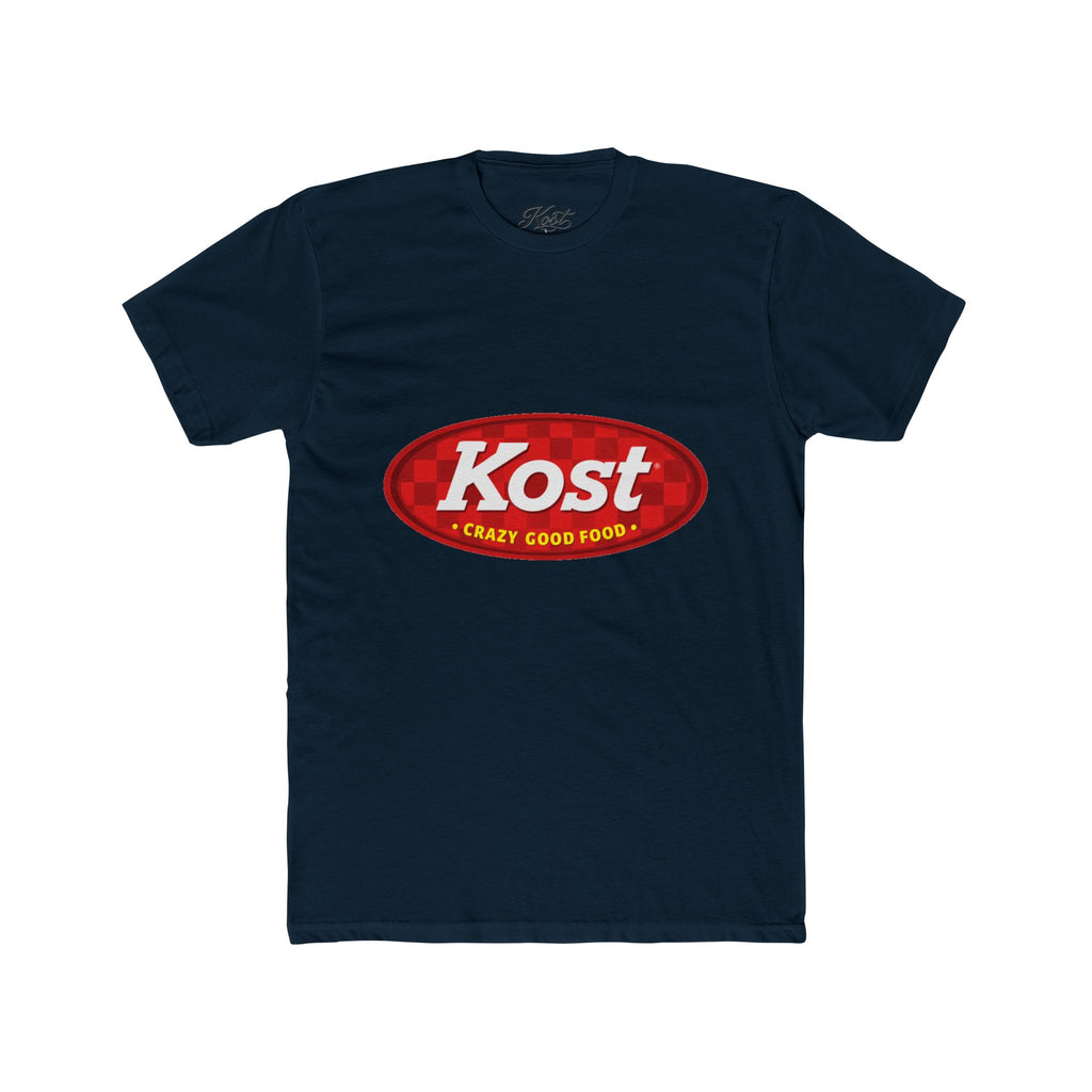 Kost Logo Tee — Vintage Red "Kost" Oval Graphic Cotton T-Shirt