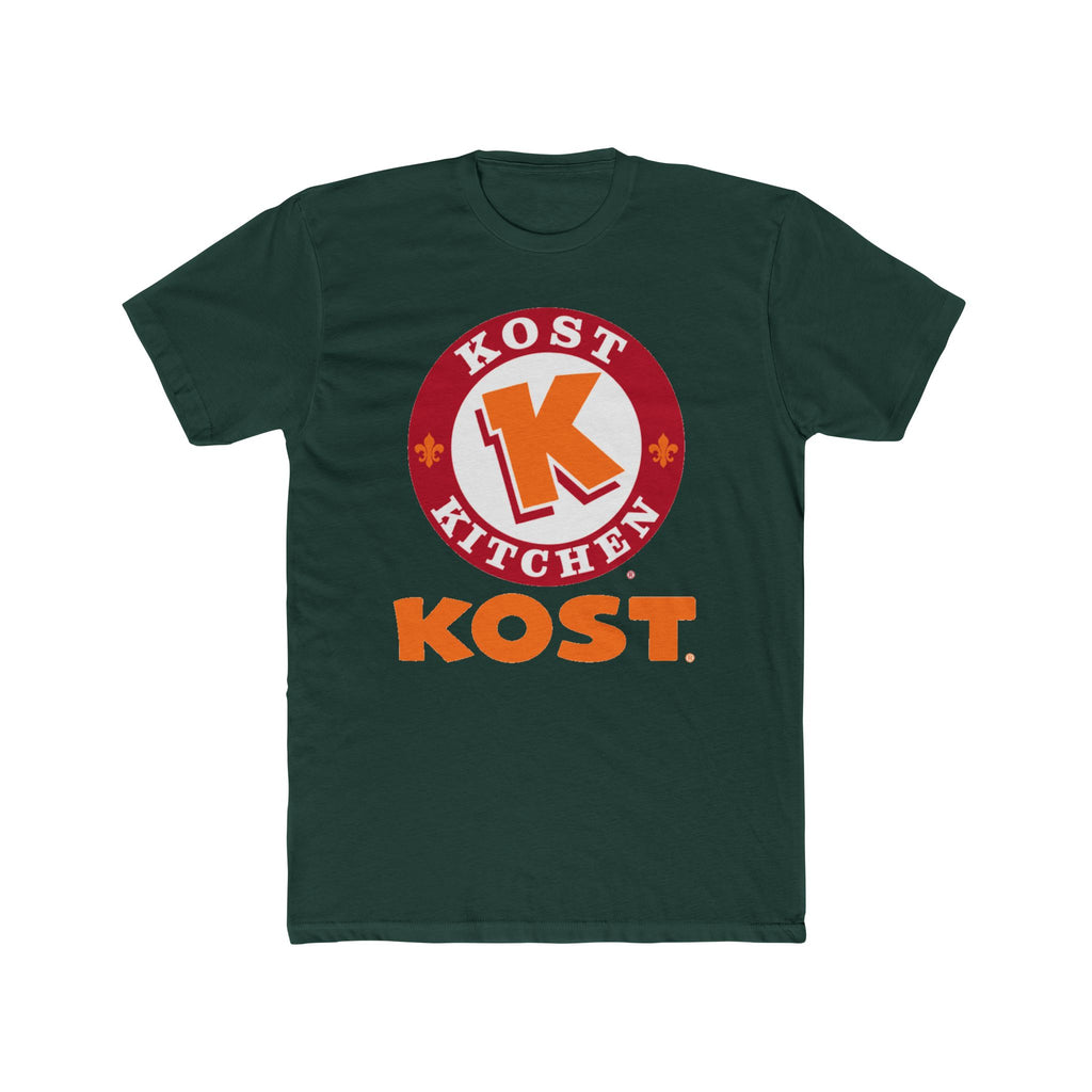 T-Shirt — Kost Kitchen Logo Tee (KOST) | Retro Orange & Red Restaurant Shirt