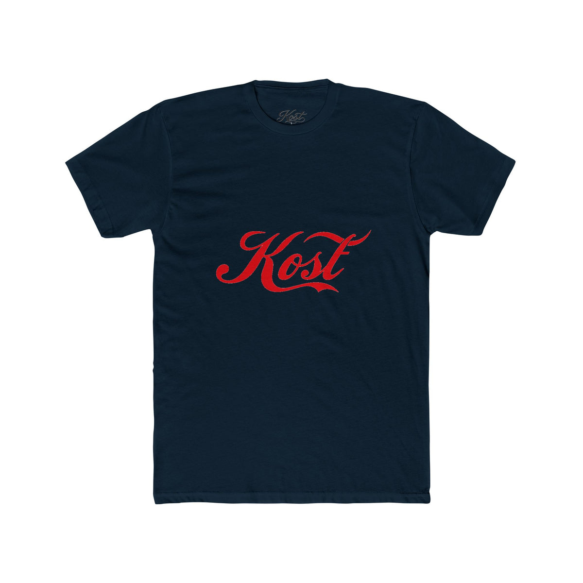 Kost Script Tee — Vintage Red Logo Cotton T-Shirt