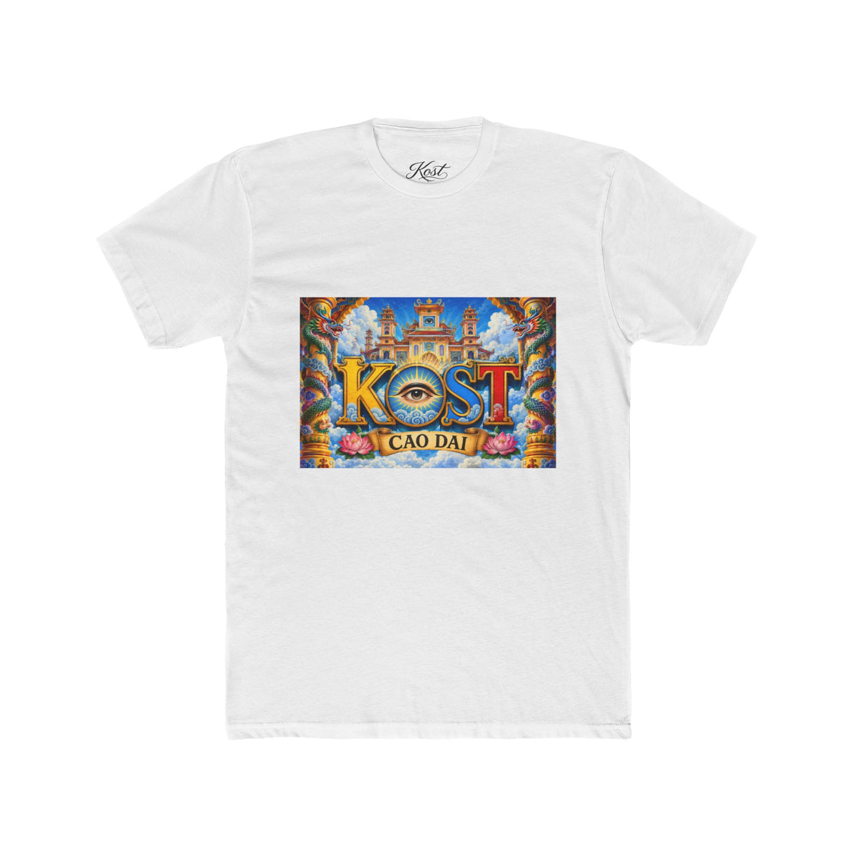 Cao Dai Temple Graphic Tee — 'Kost' Colorful Spiritual Design