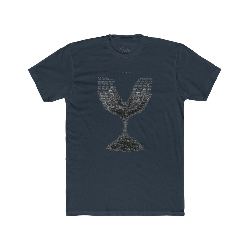 Vintage Wine Glass Graphic T-Shirt