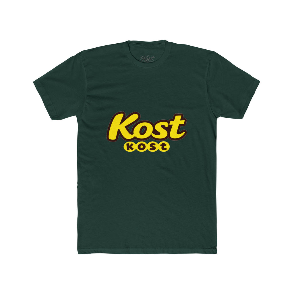 Kost Logo Tee — Retro Yellow Script Graphic T-Shirt