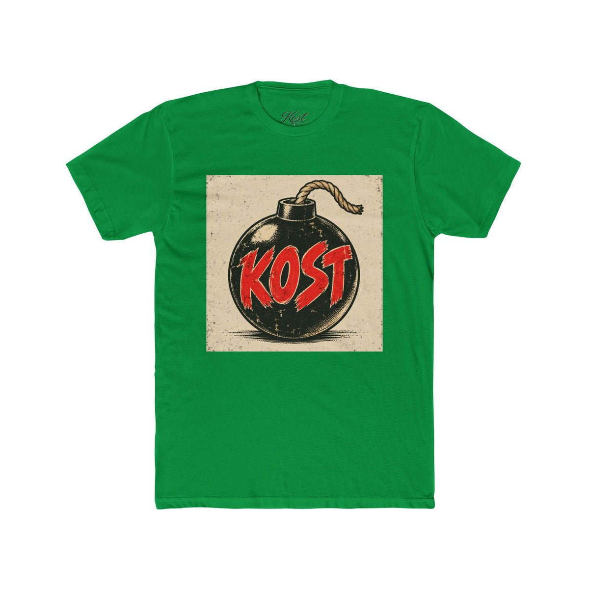Bomb Graphic T‑Shirt — "KOST" Retro Punk Logo Tee