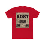 Vintage Newspaper 'KOST' Graphic Tee - Retro Front-Page Design