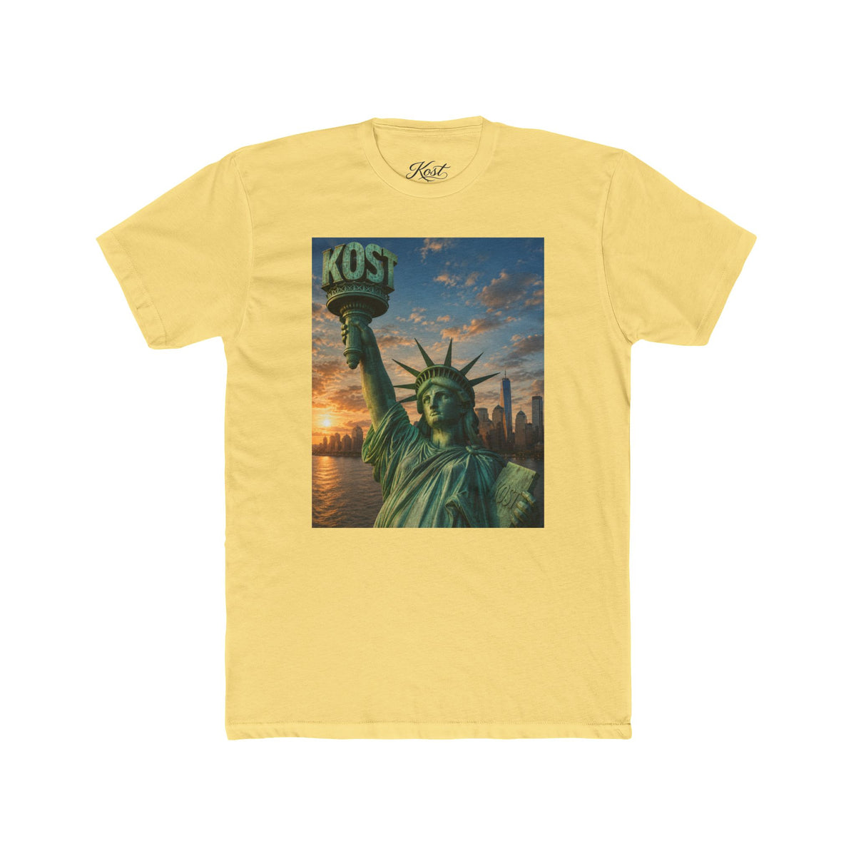 Statue of Liberty Sunset T‑Shirt — NYC Skyline Graphic Tee